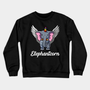 Elephant Unicorn Elephantcorn Crewneck Sweatshirt